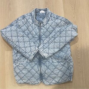 Splendid Quilted Gray Bomber Jacket
